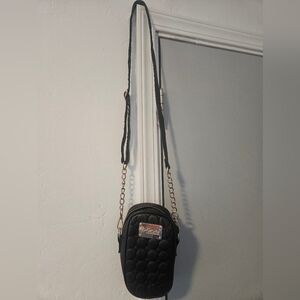 Bebe Black Quilted Crossbody Bag